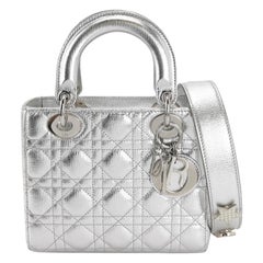 Lady Dior Small My Abcdior Argento in pelle d'agnello 2016