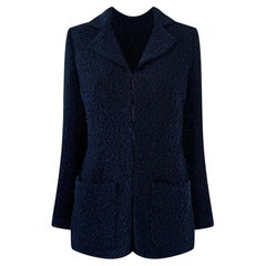 Chanel Airport Collection CC Buttons Navy Tweed Jacket 38 FR
