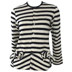 Junya Watanabe Striped Bow Cardigan