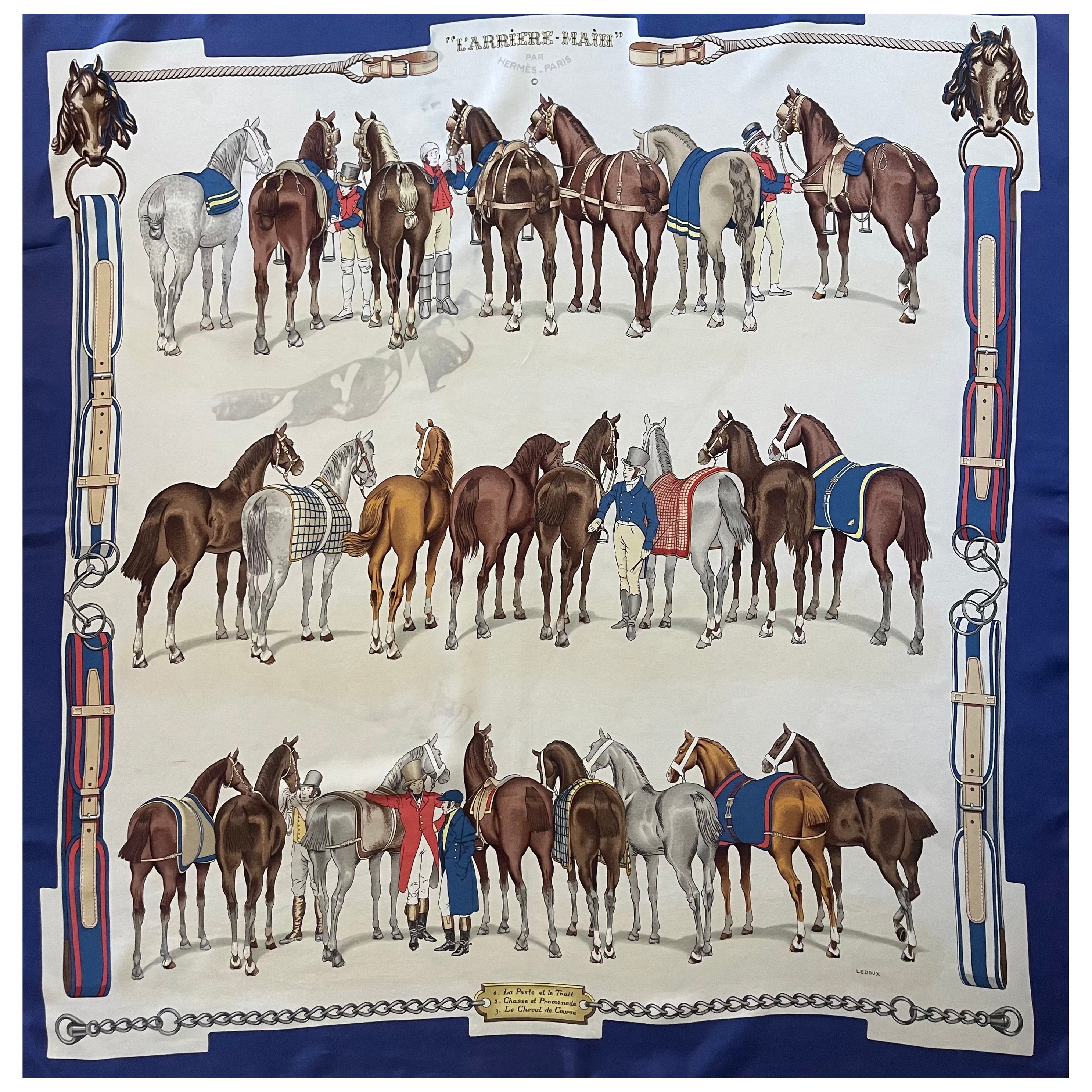 Hermès-Schal "L'Arrière-Main" 1969.