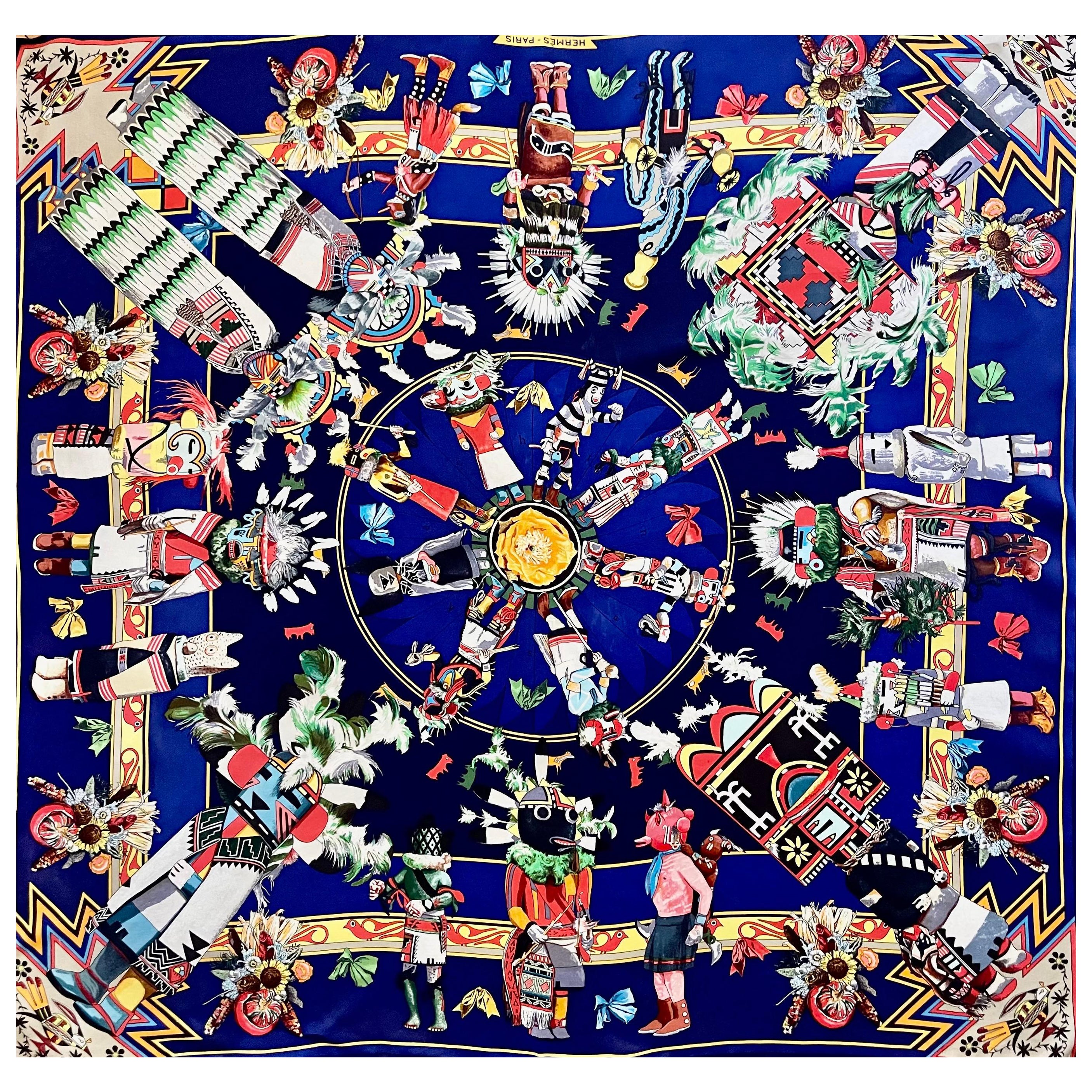 Hermès-Schal "Kachinas" 1992
