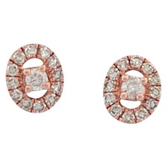 Paloma Diamant-Ohrringe, 10 Karat Roségold mit 0,20 Karat natürlichen runden Diamanten