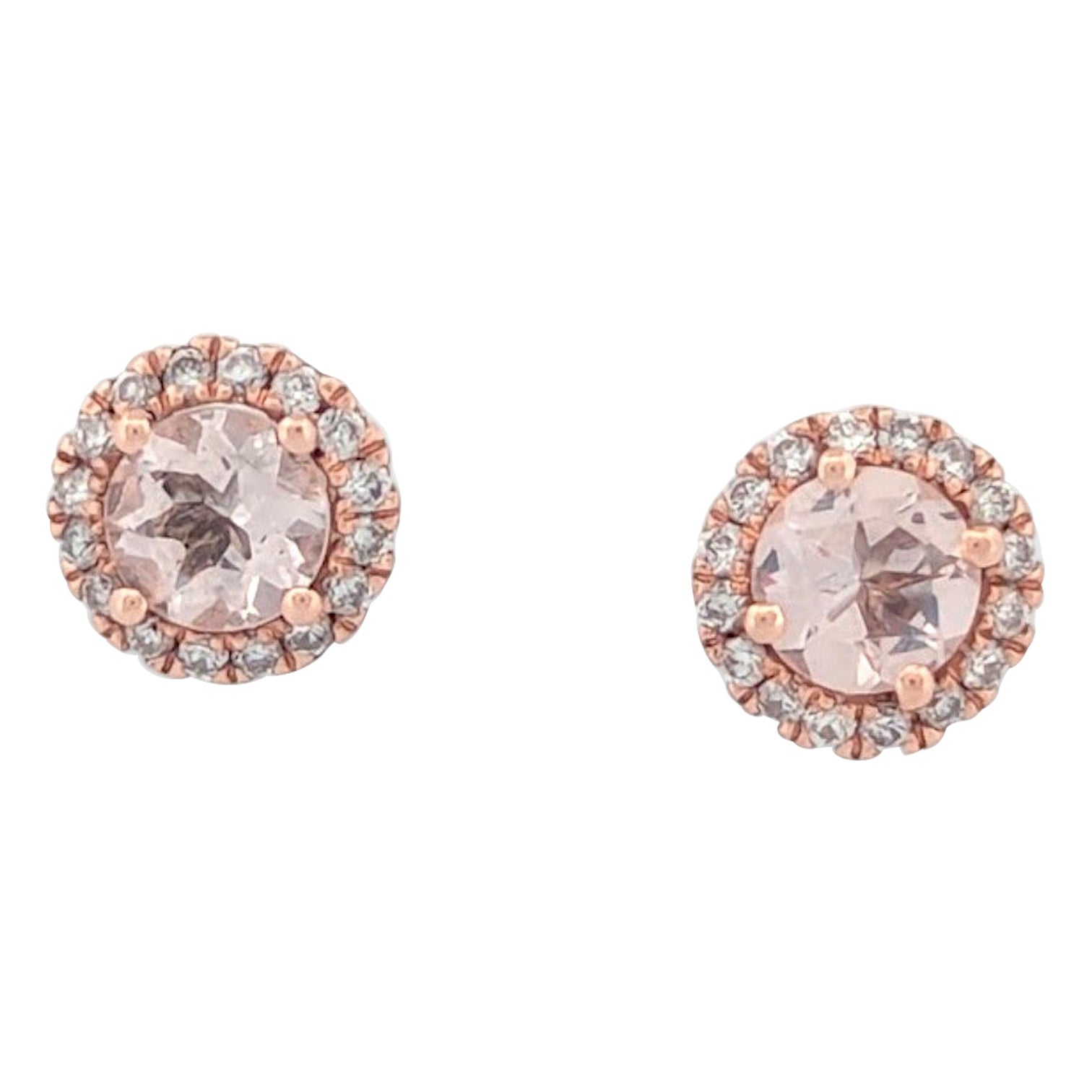 Adelaide  Morganite Earrings, 14K Rose Gold, Elegant Fine Jewelry Gift for Her