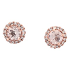 Adelaide  Orecchini di morganite, oro rosa 14 carati, regalo elegante per lei