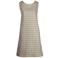 1960s Vintage Brocade Shift Dress 2