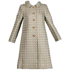 1960s Lillie Rubin Vintage Metallic Brocade Coat