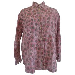 Moschino Pink Flower Cotton Shirt 9