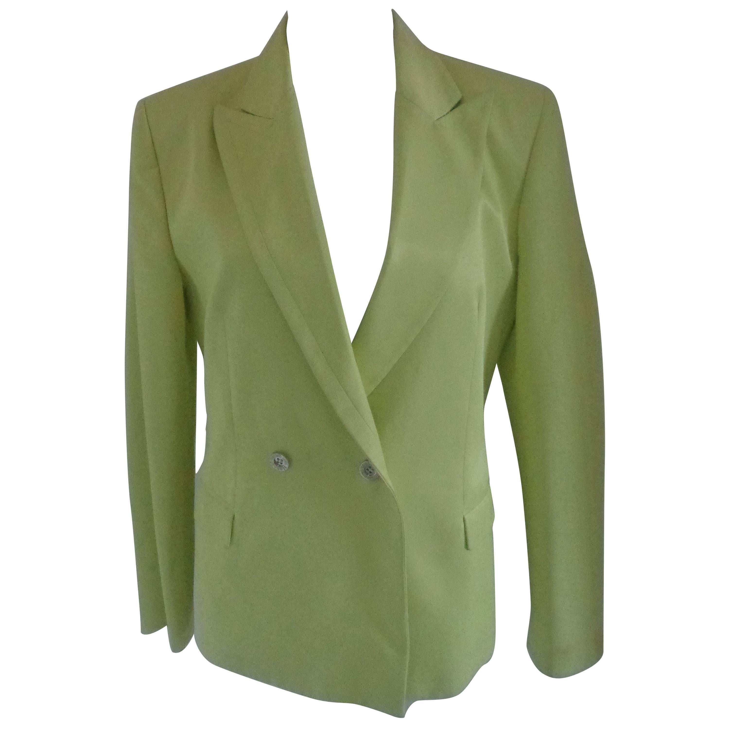 Versace light Green Cotton Jacket For Sale
