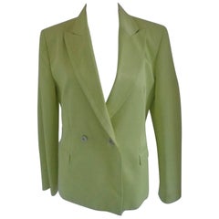 Giacca Versace in cotone verde chiaro