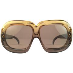 New Vintage Christian Dior D10 HUGE Two Tone Green Optyl Sunglasses 10