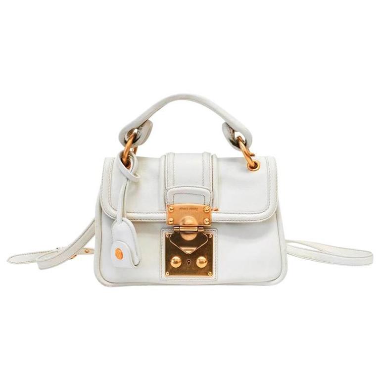 Miu Miu White Cross Body Bag For Sale at 1stDibs