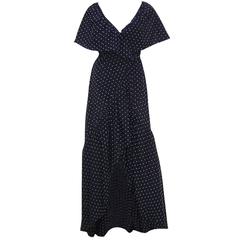 Free Spirited 1970's Halston Swiss Dot Wrap Dress 5