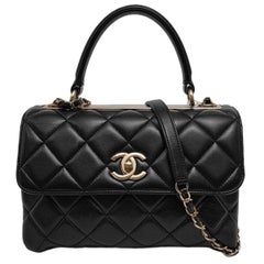 Chanel Trendy CC Small Black Lambskin Leather Gold Hardware