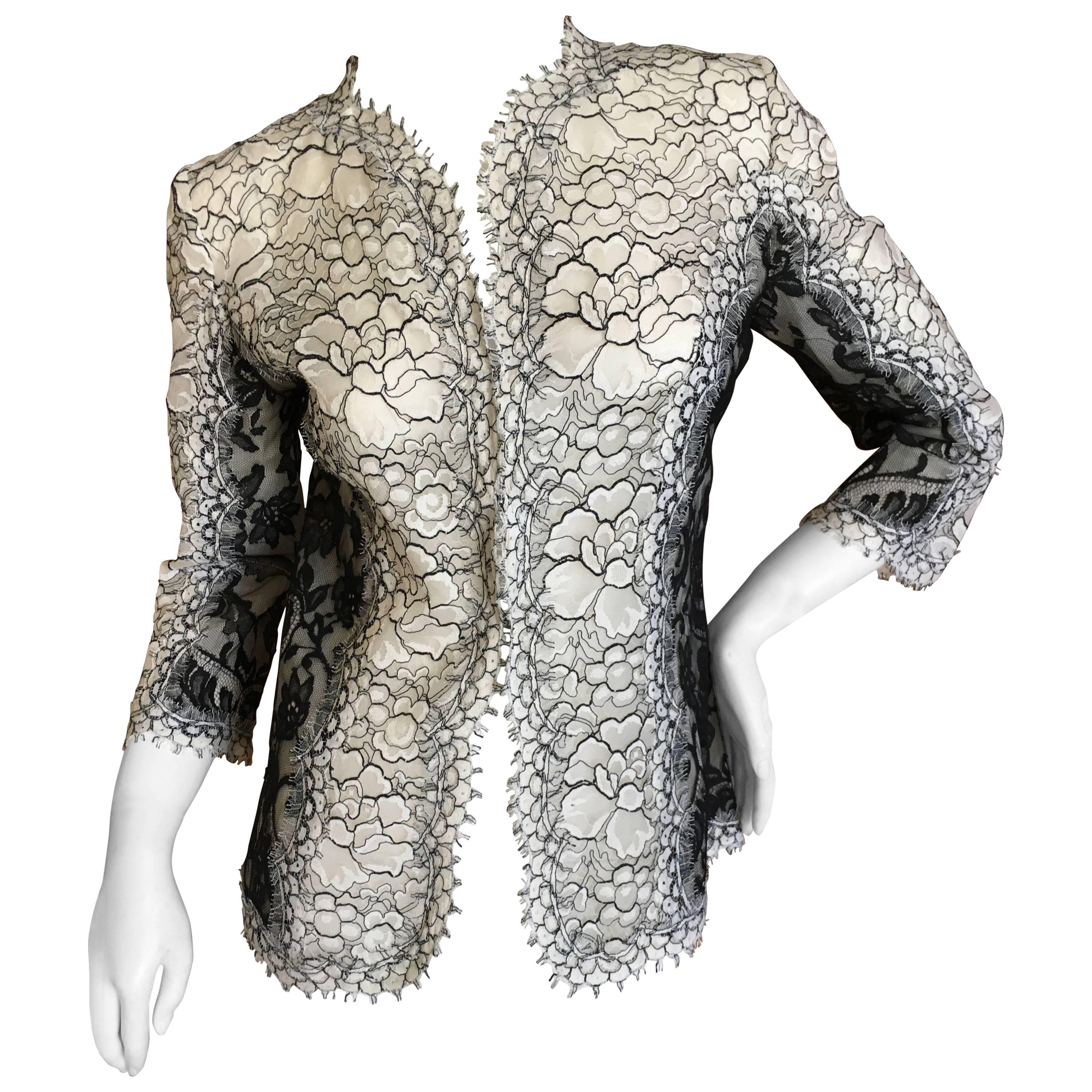 Andrew Gn Paris Floral Lace Jacket For Sale