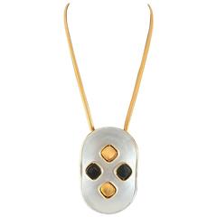 Pierre Cardin 1960s MOD Reversible Disk Pendant 7