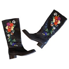 Botas Miu Miu con estampado floreado