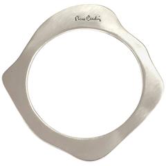 Pierre Cardin 1960s MOD Silvertone Bangle Bracelet
