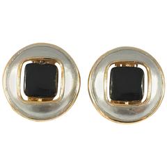 Pierre Cardin 1960s MOD Reversible Clip-On Earrings 5