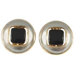 Pierre Cardin 1960s MOD Reversible Clip-On Earrings