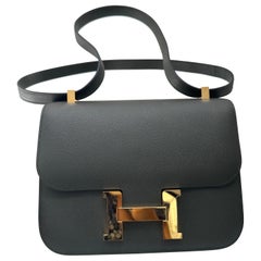 Hermes Constance 24 Vert De Gris Epsom Gold Hardware