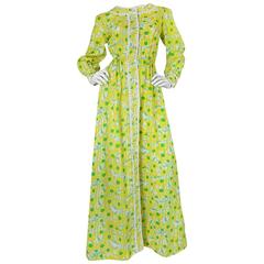 Early 1960s "The Lilly" Lilly Pulitzer Yellow & Green Floral Dress 4