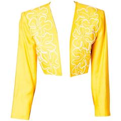 Yves Saint Laurent Cropped Linen jacket 1