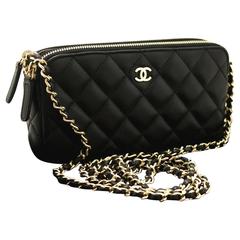 CHANEL 2016 Never Used WOC Chain Shoulder Bag Crossbody Black