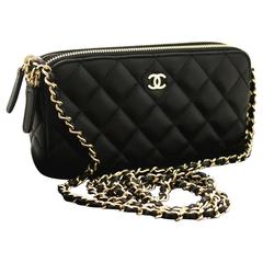 CHANEL 2016 Never Used WOC Chain Shoulder Bag Crossbody Black 