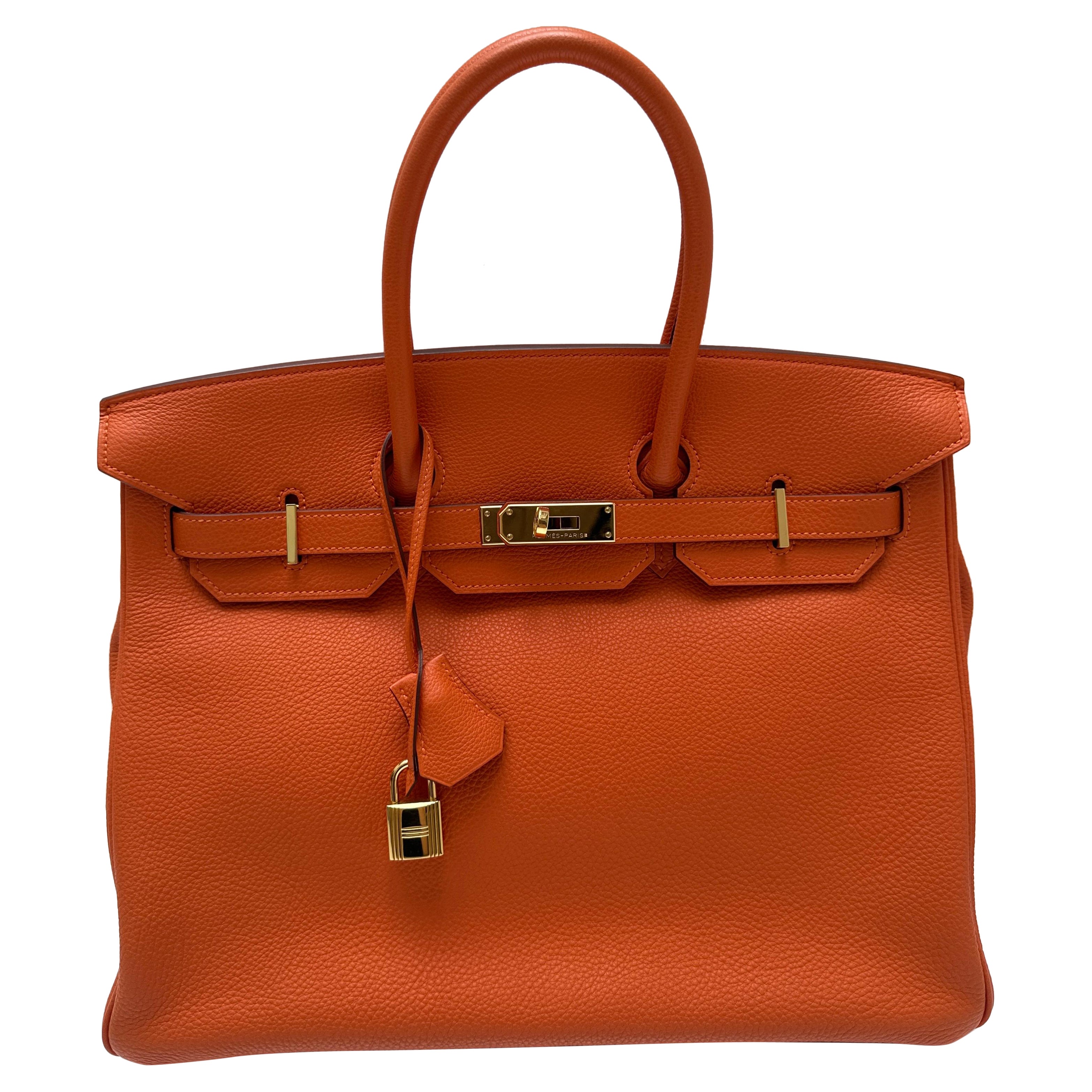Bolso Hermes Birkin 35 naranja en venta