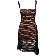 very rare 1993 AZZEDINE ALAIA black lace dress with molded bustier 12