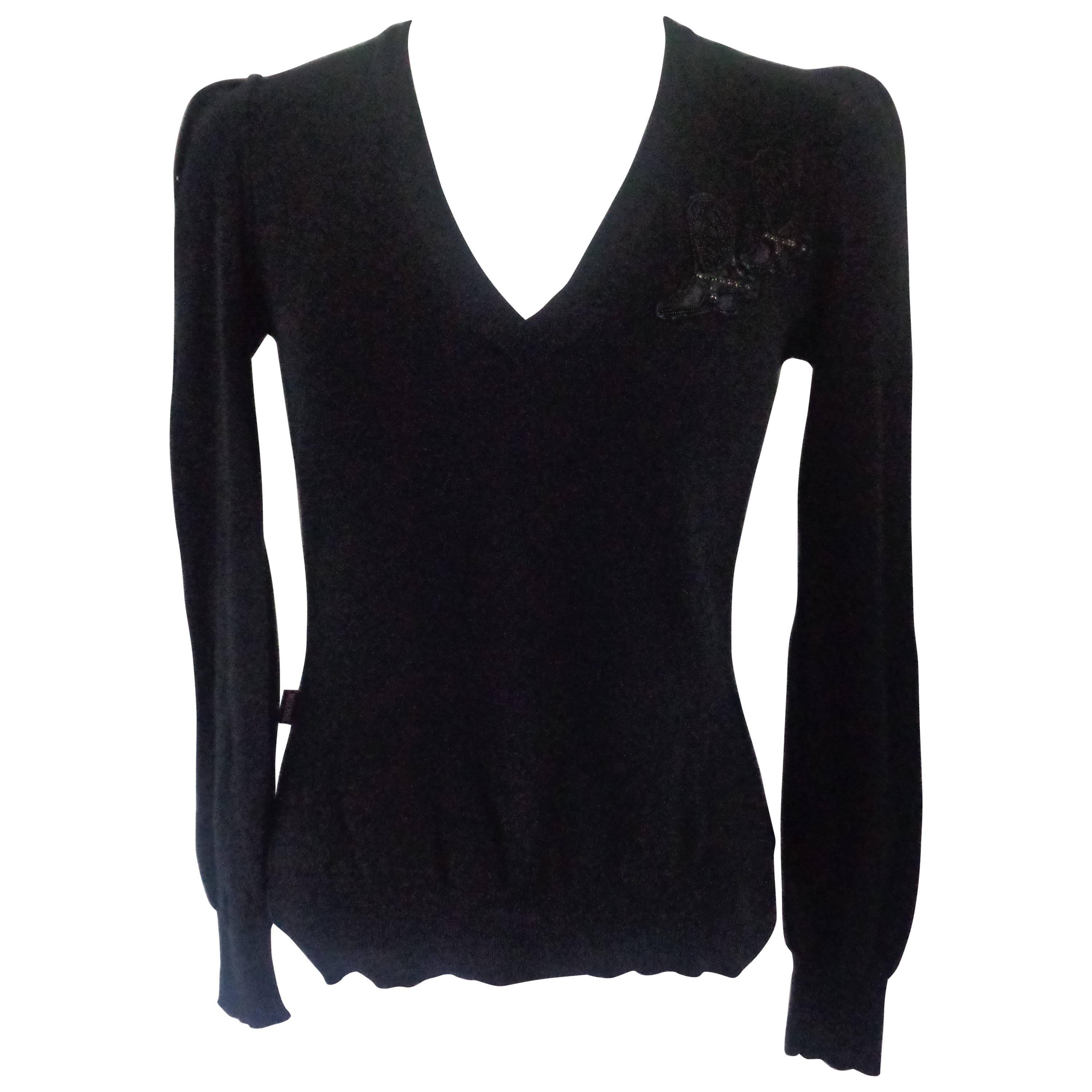 Moschino Black Boots Cotton Shirt