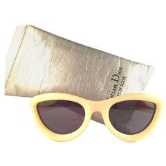 New Vintage Christian Dior 2907 70 Beige Cat Eye Optyl Sunglasses 3