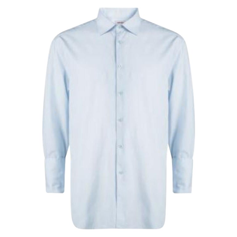 Kenzo Blu Motivo Paisley in Cotone Comfort Fit  Camicia a maniche lunghe 4XL