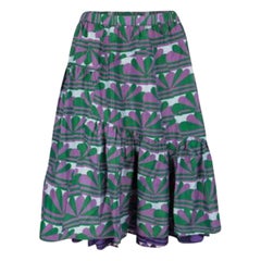 Marc Jacobs Multicolor Printed Ruffle Bottom Layered Skirt XS