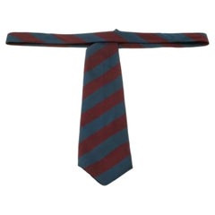 Ermenegildo Zegna Blue and Purple Striped Silk Tie
