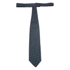 Giorgio Armani Dark Grey Printed Silk Tie