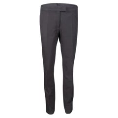 Joseph Slate Grey Stretch Gabardine Finley Regular Fit Trousers L