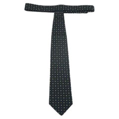 Giorgio Armani Black Polka Dot Silk Tie