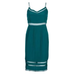 Elizabeth & James Vestito senza maniche con inserto in rete verde mare XS