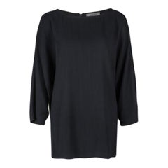 Valentino Black Short Sleeve Oversized Blouse M