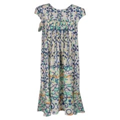 Peter Pilotto Multicolor Abstract Print Washed Silk Kali Dress M