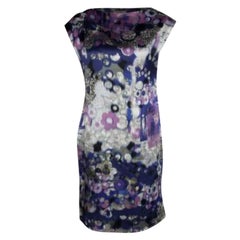 Erdem Multicolor Digital Printed Silk Sleeveless Dress M