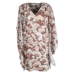 Marc Jacobs Floral Printed Long Sleeve V-Neck Tunic and Scarf Set M