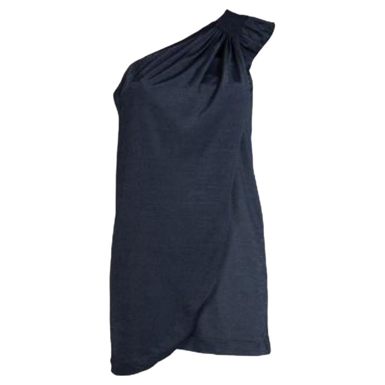 Marc by Marc Jacobs Blaues Drapiertes One-Shoulder-Oberteil aus Strick XS im Angebot