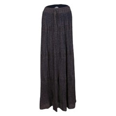 M Missoni Purple Lurex Perforated Knit Pleated Skirt M