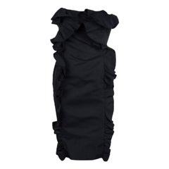 Giambattista Valli Black Ruffle Dress XXS