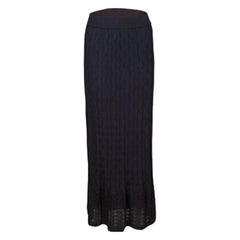 M Missoni Purple Patterned Knit Maxi Skirt M