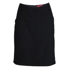 Hugo By Hugo Boss Black Wool Rossla Skirt M