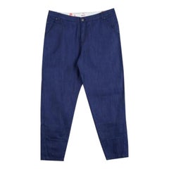 Kenzo Indigo Denim Détails du bas du sac à dos effilé L