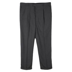 Armani Collezioni Grey Pin Striped Regular Fit Trousers XXXL